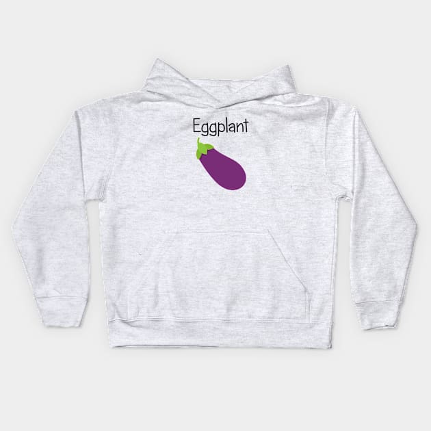 Purple Eggplant Kids Hoodie by EclecticWarrior101